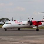 A Jambojet plane at JKIA