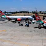 Kenya Airways planes at JKIA